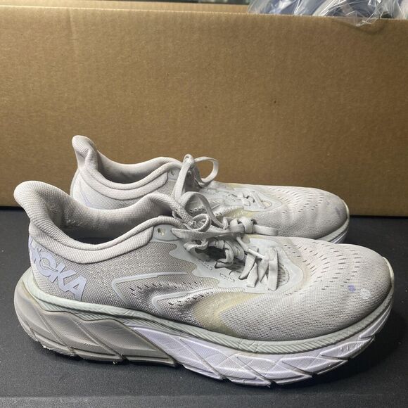 Hoka One One Arahi 5 Shoes Womens Size 8.5 D Wide White Running Mesh Support - Picture 1 of 11